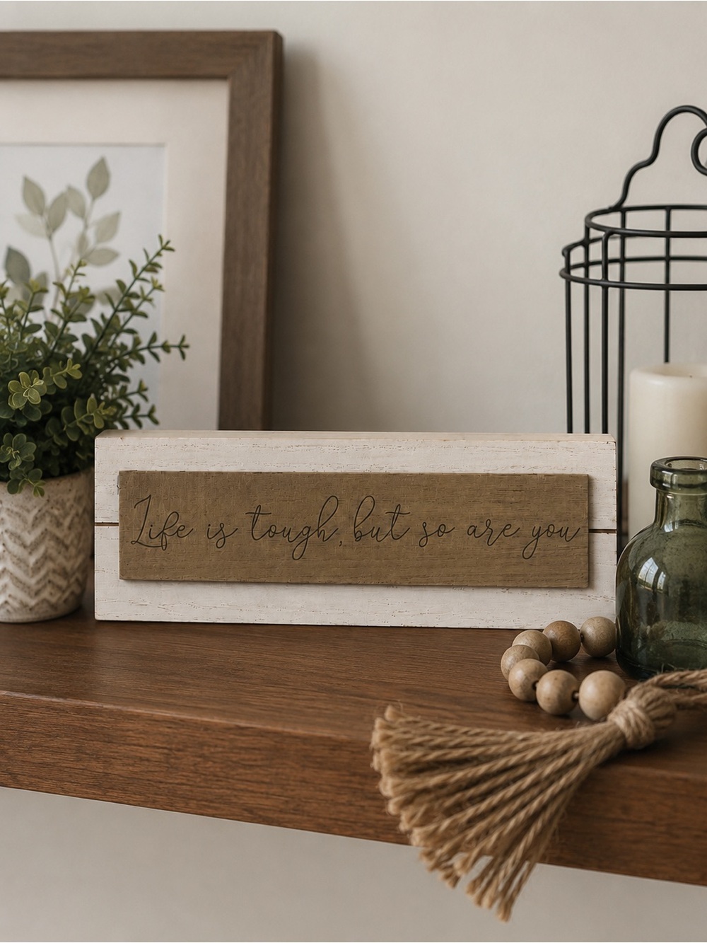 Rustic Farmhouse Wooden Box Sign Decor